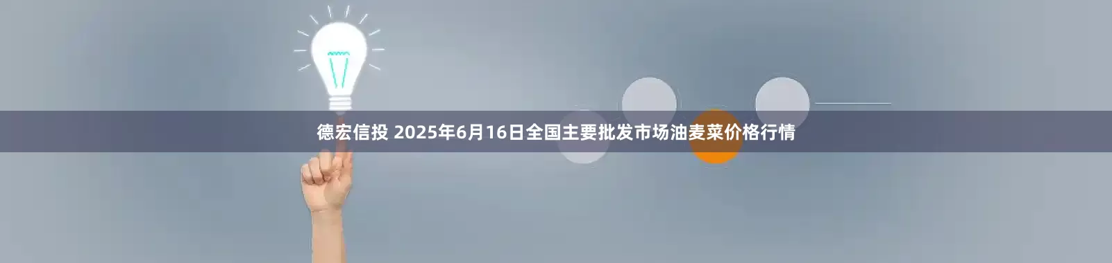 德宏信投 2025年6月16日全国主要批发市场油麦菜价格行情